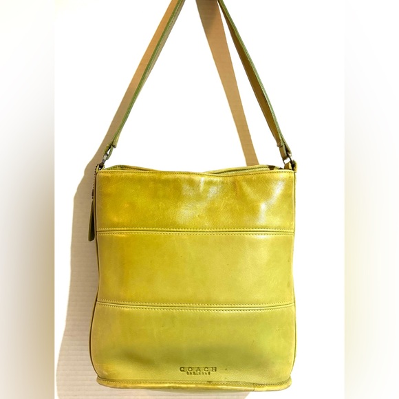 Coach vintage green leather StylishLeather Shoulder Bag